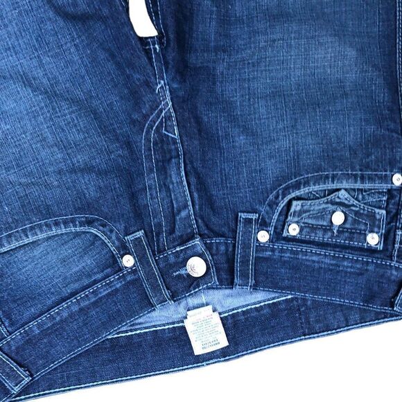 Vintage True Religion Jeans Size 32 STRAIGHT Embroidered Horseshoe Blue - Picture 10 of 12